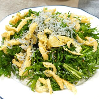 わさび菜＊油揚げ＊じゃこのおつまみSalad